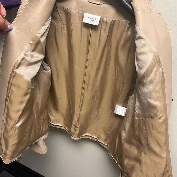 Akris Punto Tan Leather Jacket - Picture 3 of 7